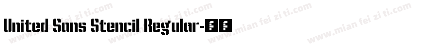 United Sans Stencil Regular字体转换